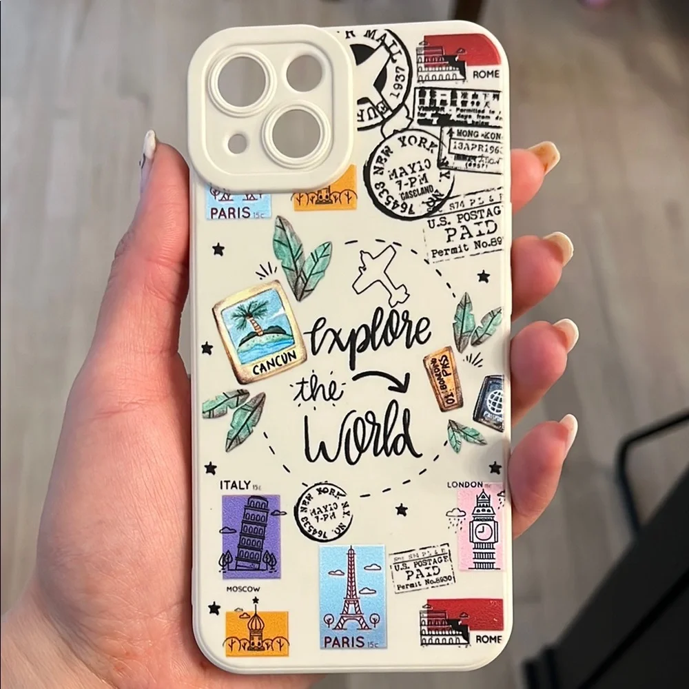 Explore the World Phone Case - Cream